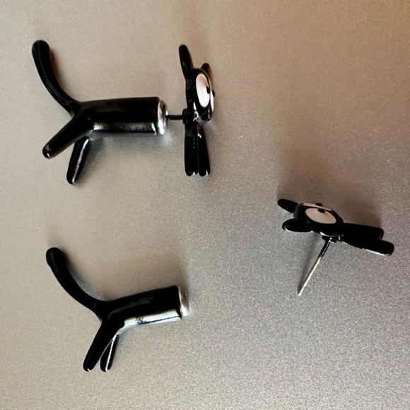 Black Cat Earrings Halloween Spooky Animal Lovers Jewelry Punk Goth Brand New - Picture 7 of 7